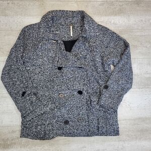Free People Slouchy Textured Sweater Blazer Coat Size Small